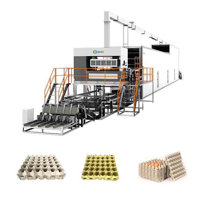 Máquina de produção de bandejas de ovos duráveis de alta velocidade com secador de metal de 6 camadas