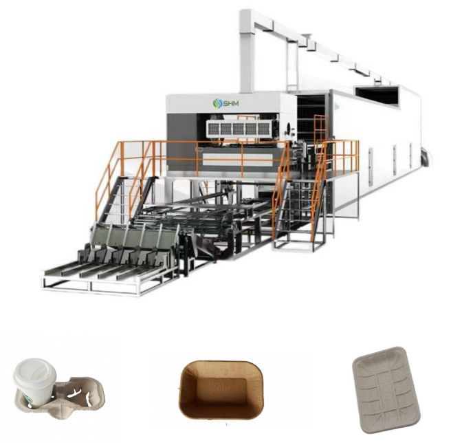 Linha de produção de bandejas de copos de café Máquina de fabricação de porta-copos de papel de alta velocidade